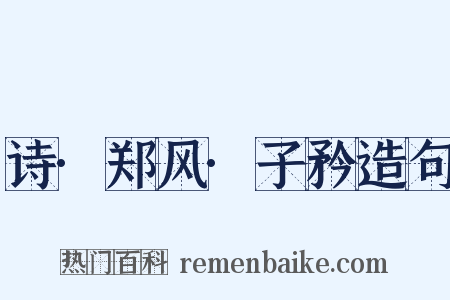 诗·郑风·子矜造句是什么意思的图片